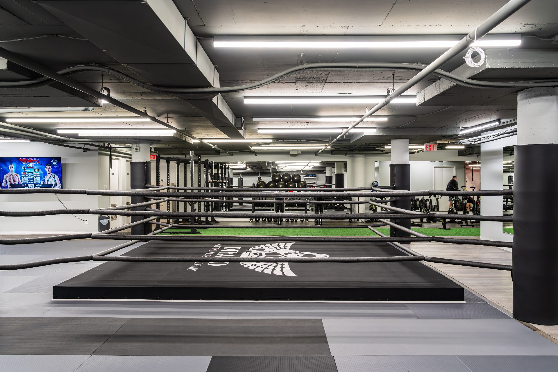 The competition boxing ring at DKM Academy Thornhill